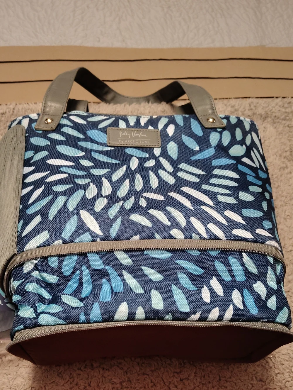 Artic Zone Blue Patterned Insulated Lunch Tote & Food Storage Set